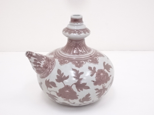 中国 宋 水注 美術館級 貴重 骨董 茶道具 道具 ] - 道具 釉裏紅水注 | ネットショップ圭 netshop Kei | 古美術